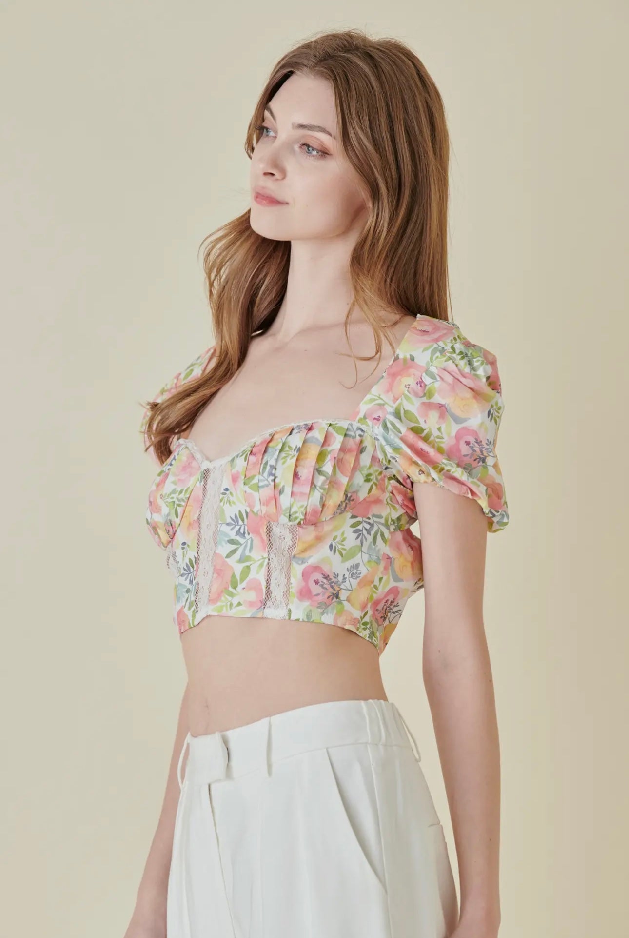 Floral Print Corset Top