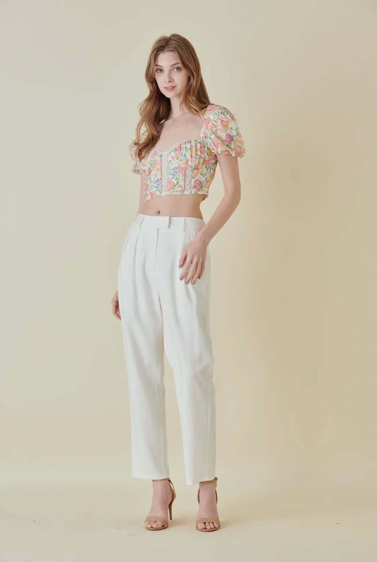 Floral Print Corset Top