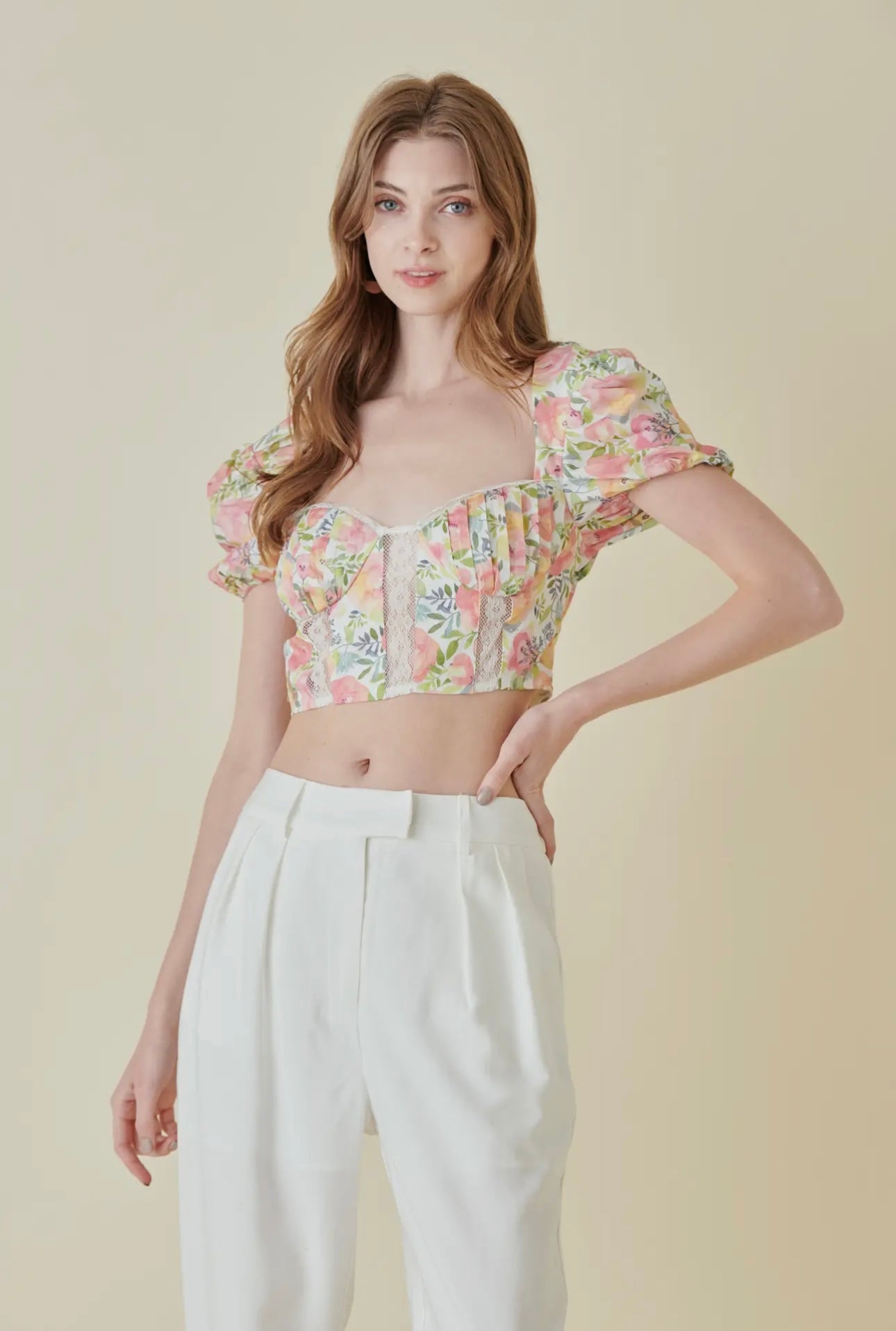 Floral Print Corset Top