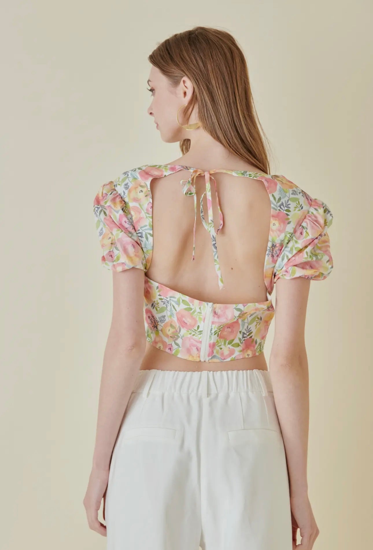 Floral Print Corset Top