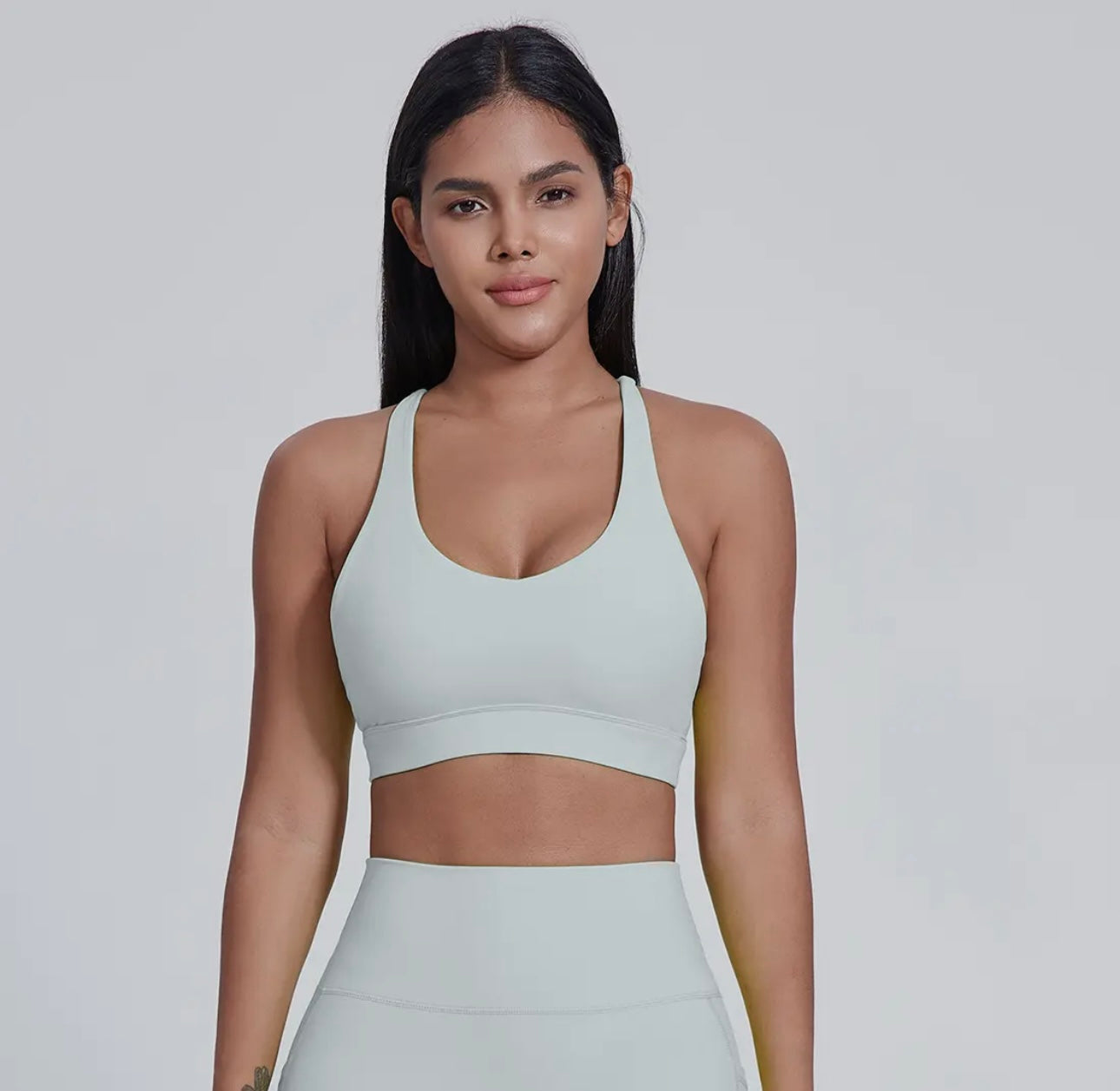 Cross Back Mid Support Sports Bra
