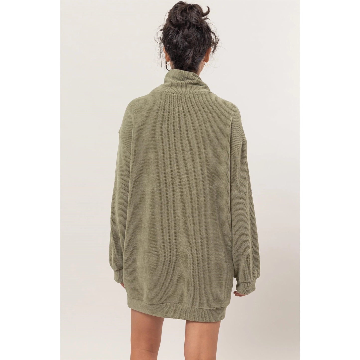 Turtleneck Mini Sweater Dress