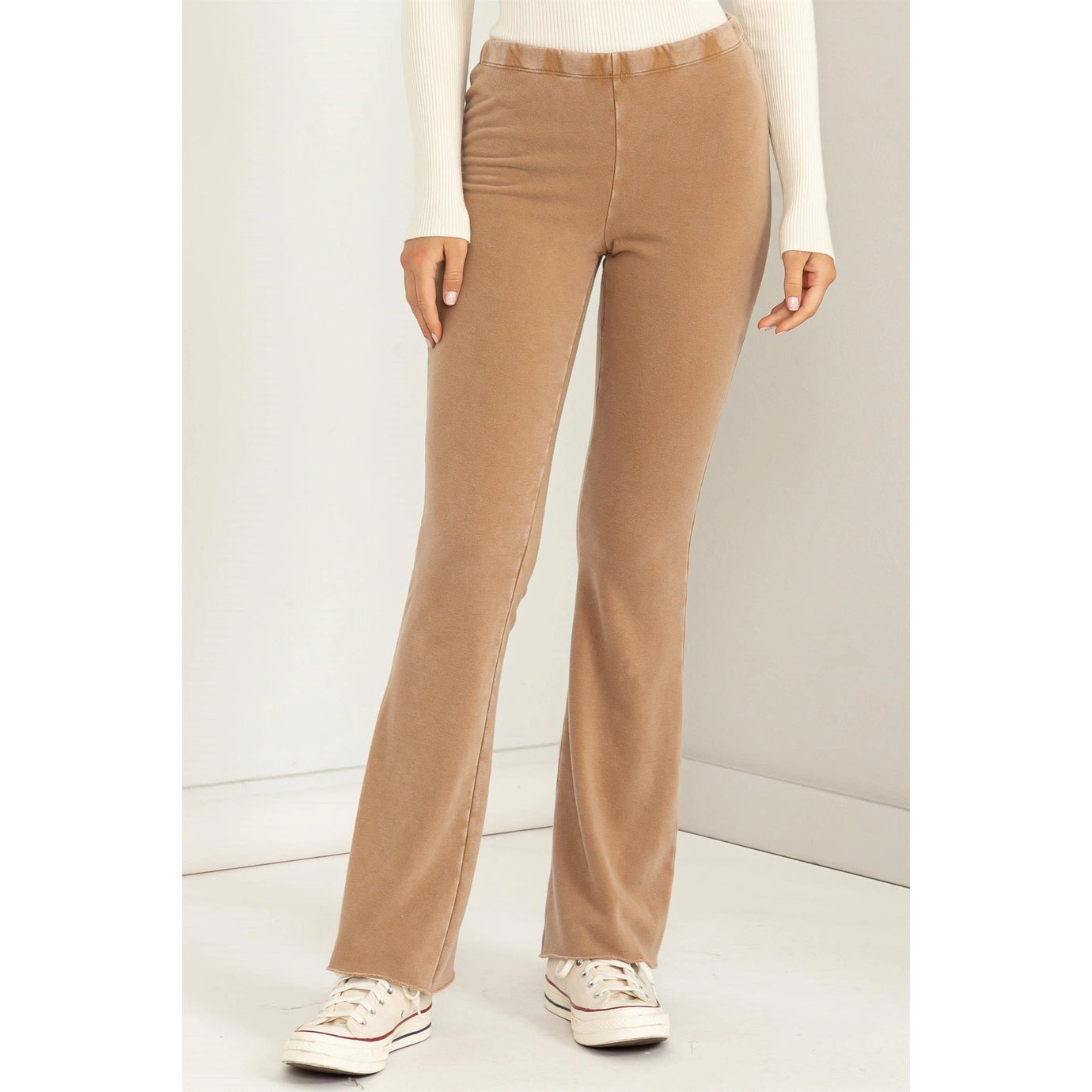 Mid-Rise Flare Pants