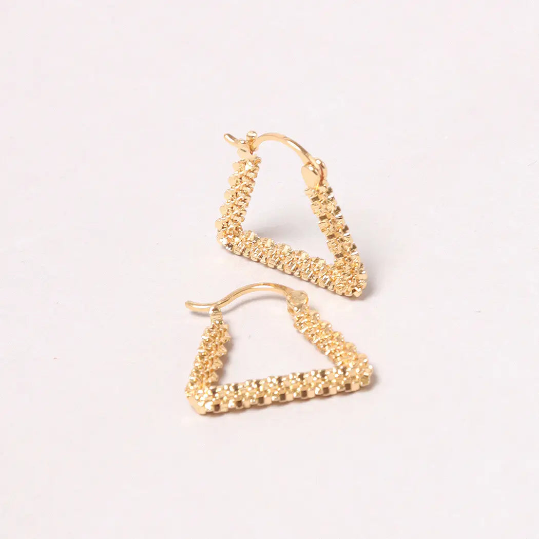 14K Gold-Dipped Triangle Plug Earring