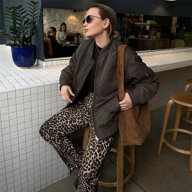 Leopard Print High Waisted Pants