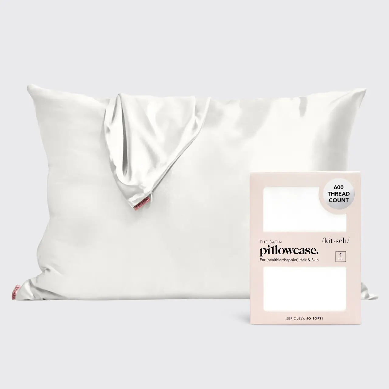 Kitsch-Satin Pillowcase - Ivory