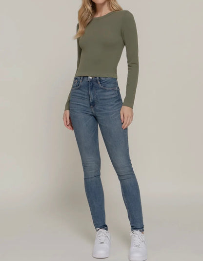 Long Sleeve Ribbed Top