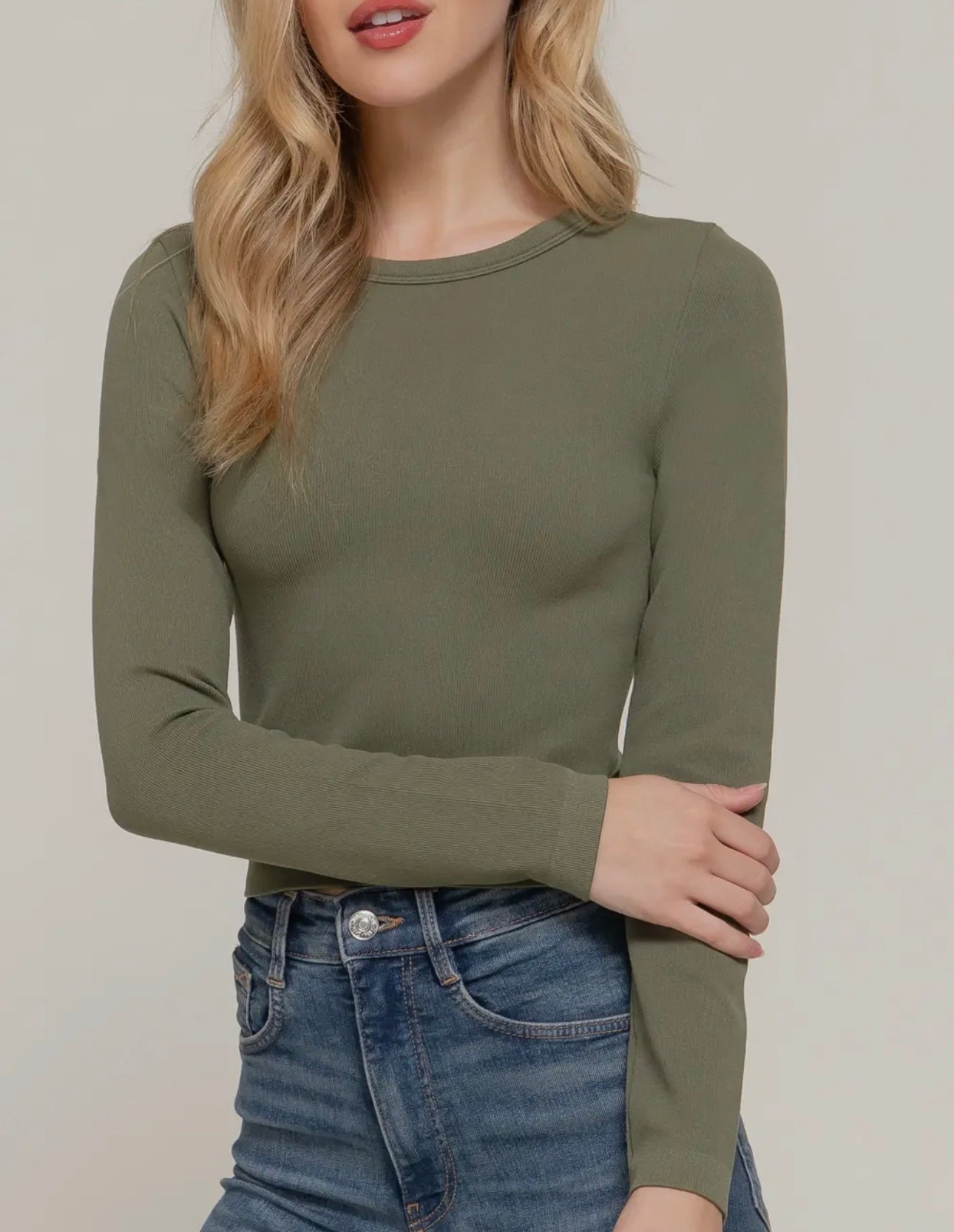 Long Sleeve Ribbed Top