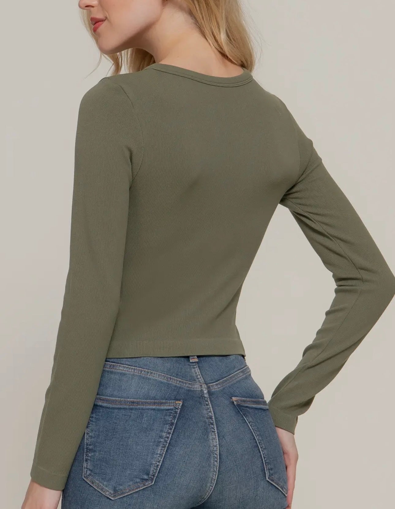 Long Sleeve Ribbed Top