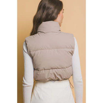 Cropped Puffer Vest