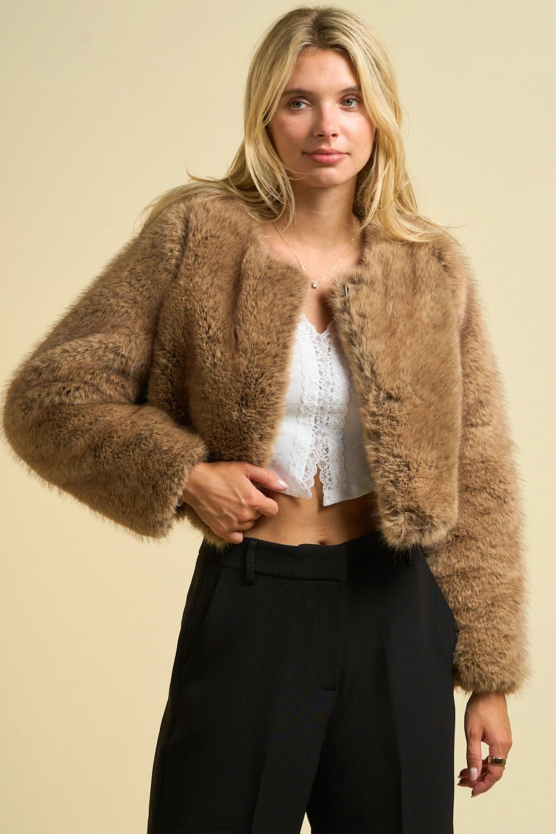 Faux fur jacket