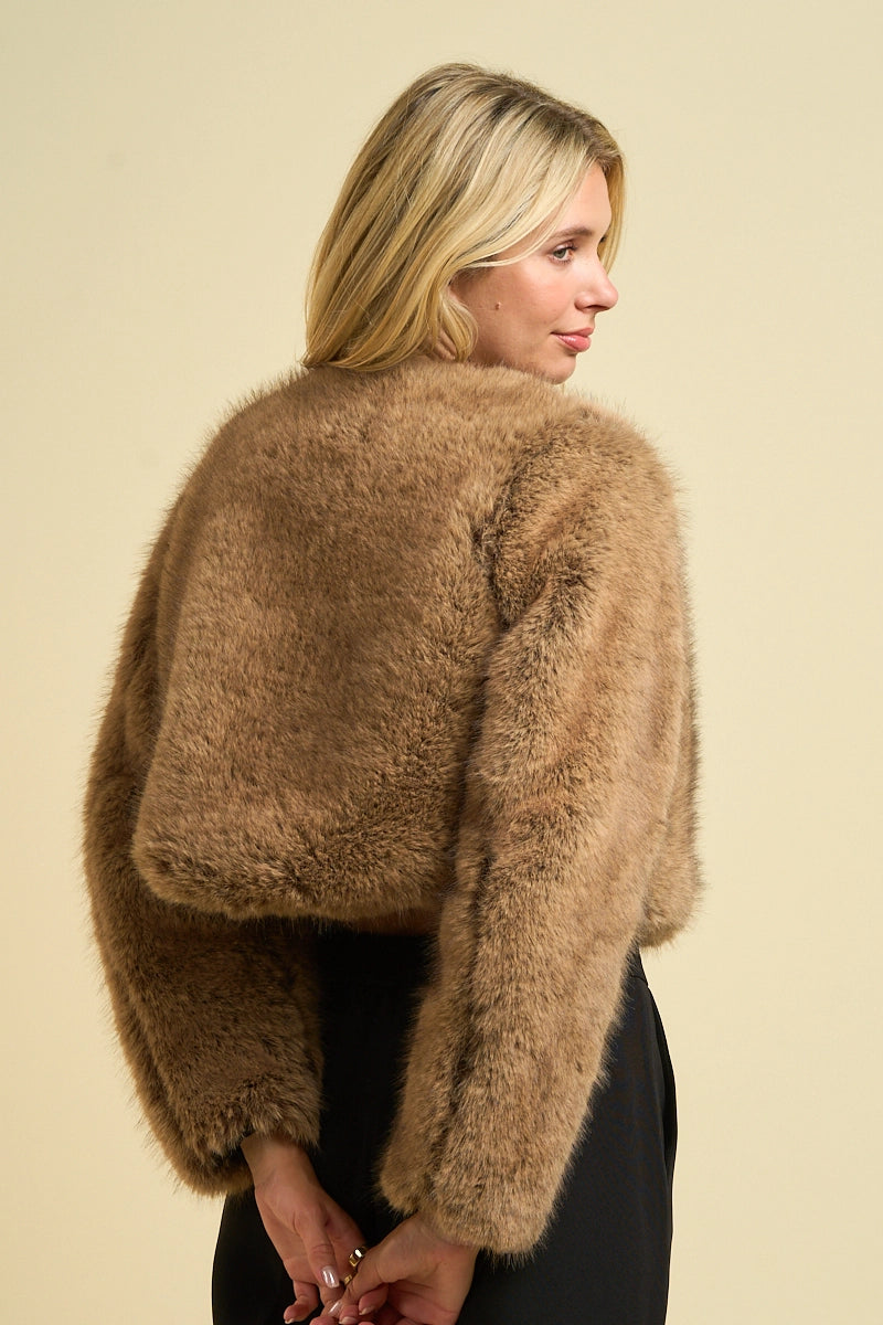 Faux fur jacket