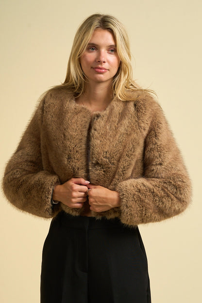 Faux fur jacket