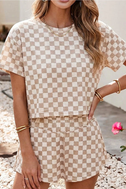 Checkered short set