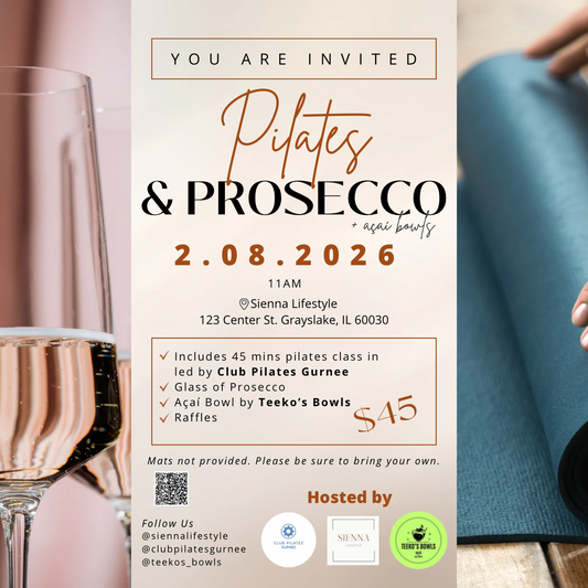 Pilates & Prosecco + Açaí Bowls at Sienna