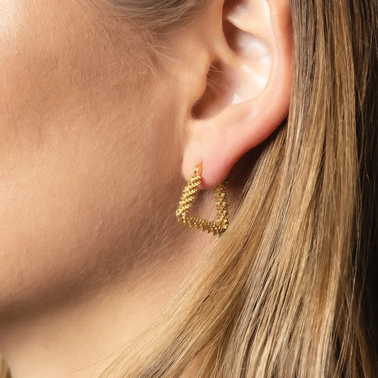 14K Gold-Dipped Triangle Plug Earring